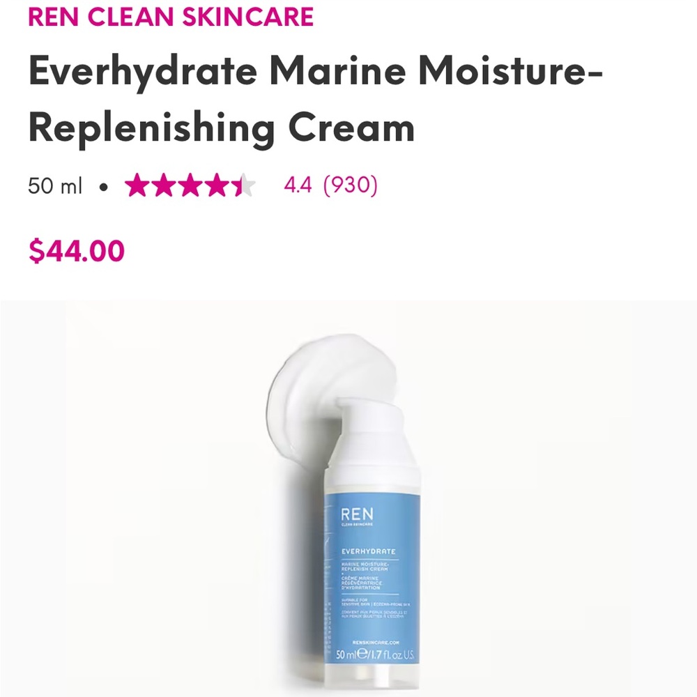 REN Clean Skincare Everhydrate Marine Moisture Replenishing Cream